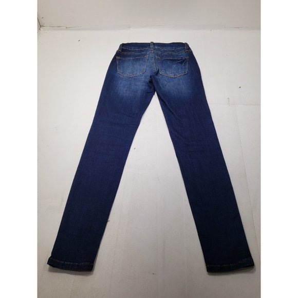 Kancan Womens Mid Rise Skinny Tapered Leg Stretch Jeans Dark Wash Size 1/24 - Picture 5 of 7